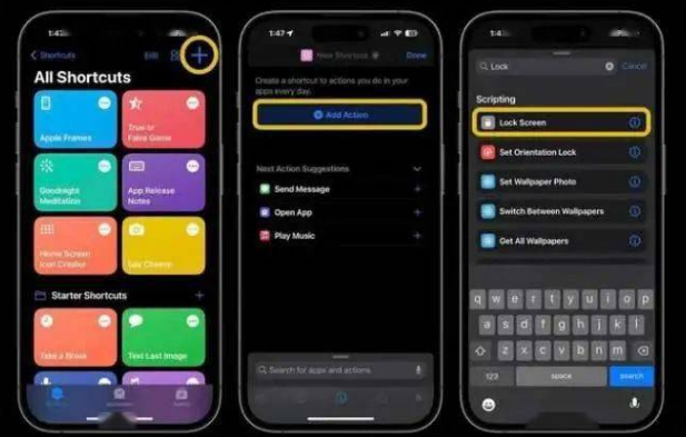 前海街道苹果14锁屏维修店分享iPhone14升级iOS16.4后如何创建锁屏快捷方式 