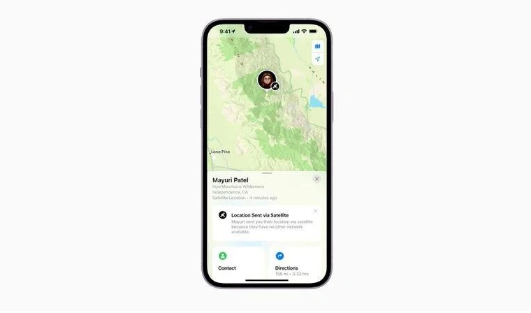 前海街道苹果14维修分享iPhone14系列中 FindMy功能通过卫星分享位置方法教程 