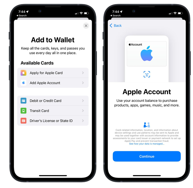 前海街道苹果手机维修分享iOS 15.5钱包App如何添加 Apple 账户 